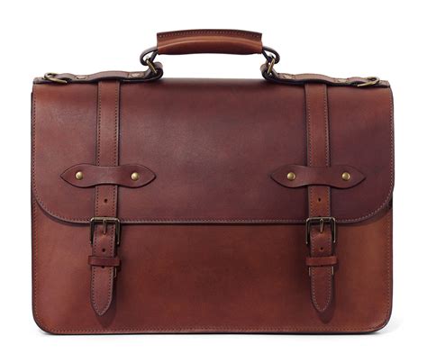 full grain leather briefcase